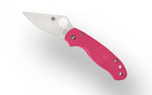 Spyderco Para 3 Lightweight, Folding Knife, Plain Edge, Pink FRN Handle, Satin Finish, Silver, 2.92 Blade Length, CTS BD1N Steel C223PPN