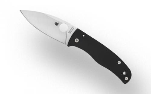 Spyderco Bodacious, Folding Knife, Plain Edge, Black G-10 Handle, Satin Finish, Silver, 3.66 Blade Length, CPM-S30V Steel C263GP