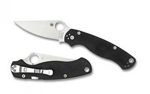 Spyderco Para Military 2, 3.42 Folding Knife, Plain Edge, CPM-S30V Finish, Black G10 Handle C81GP2