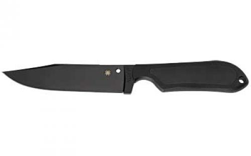 Spyderco Street Bowie, 5 Fixed Blade Knife, Plain Edge, VG10/Black Blade, Kraton Handle FB04PBB