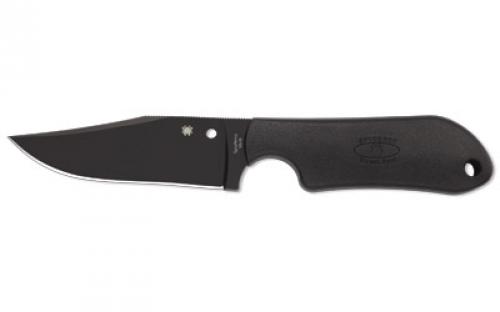 Spyderco Street Beat Lightweight, 3.5 Fixed Blade Knife, Plain Edge, VG-10 Blade, Kraton Handle FB15PBBK