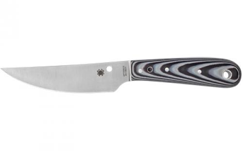 Spyderco Bow River, 4.36 Fixed Blade Knife, Black/White G10 FB46GP