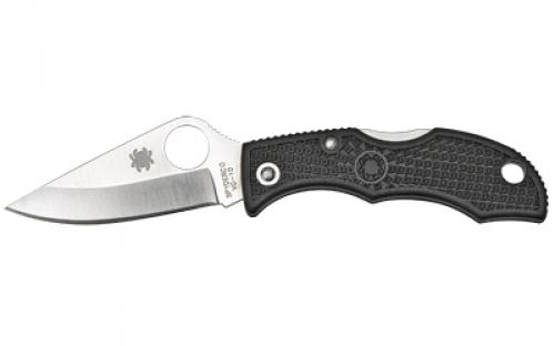 Spyderco Ladybug 3, 1.94 Folding Knife, VG-10, Plain, Clip Point, Circle Thumb Hole, Black FRN, Box LBKP3