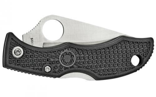 Spyderco Ladybug 3, 1.94" Folding Knife, VG-10, Plain, Clip Point, Circle Thumb Hole, Black FRN, Box LBKP3