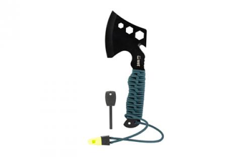 UST - Ultimate Survival Technologies ParaHatchet PRO, Black, Paracord Handle w/ Fire Starter, Sheath, Black Oxide, Stainless Steel, Multi Tool, Blue Paracord Handle 1156819