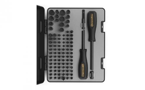 Wheeler 100 Piece Professional Screwdriver Set, Includes 2 Bit Drivers, 98 Bits and Hard Case, Black 4001003