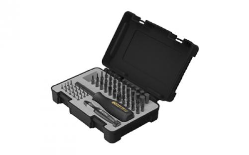 Wheeler 65 Piece Hex/Torx Driver Set, Includes 2 Bit Drivers, 63 Hex/Torx Bits and Hard Case, Black 4001007