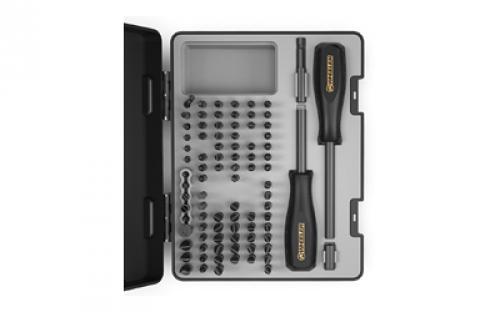 Wheeler 89 Piece Professional Gunsmithing Screwdriver Set, Includes 2 Bit Drivers, 87 Bits and Hard Case, Black 4001008