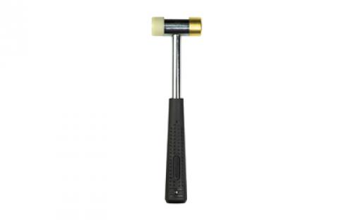 Wheeler Nylon/Brass Hammer, Silver Hammer Body, Black Rubber Grip 711016