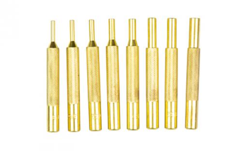 Wheeler Brass Punch Kit, 8 Piece, Includes Storage Pouch, Brass 780194