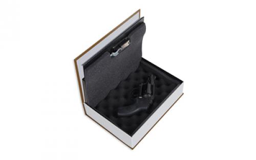 Bulldog Cases Diversion Pistol Vault Safe, 10.5"x7.75"x2.75", Foam Interior, Brown Finish, Book with Combination Lock BD1182