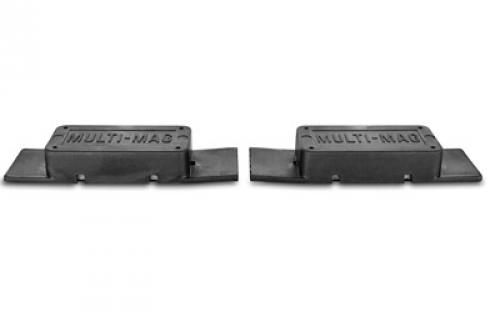 Gun Storage Solutions Multi-Mags, Double Soft Rubber Coated Magnet strip for semi-auto/magazine storage, 2 per Strip, 2 Strips per Package, Black MULTMAG2