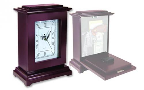 PS Products Concealment Clock Rectangle, Fits Medium to Large Handguns, Mahogany Wood RGC