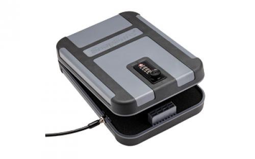 SnapSafe TrekLite Lock Box, X-Large, 10 x 7 x 2, Black and Gray Finish, TSA Combination Lock, Cable Included 75241