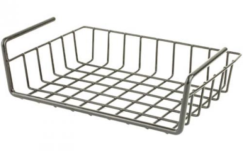 SnapSafe Hanging Shelf Basket, Holds 8.5 x 11 Documents, Black Finish, 12"W x 2.5"H x 9"D 76012