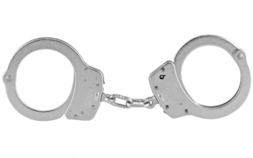 Smith & Wesson M100 Handcuff, Nickel, Chain, Lever Lock 350122