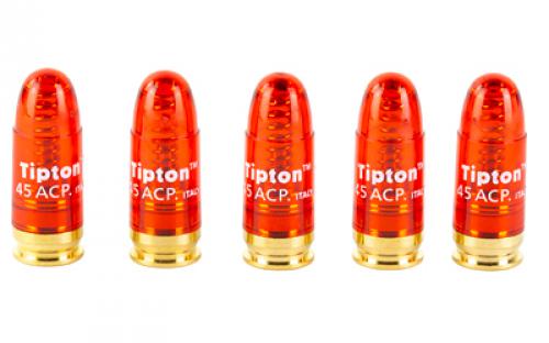 Tipton Snap Caps, Translucent Red, 45 ACP, 5-Pack 146331