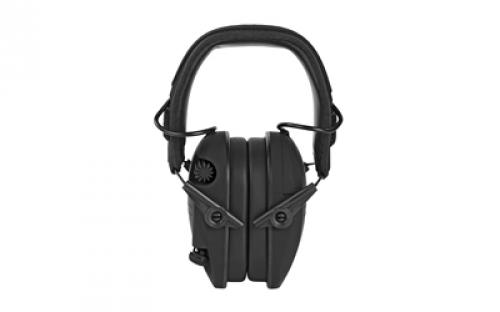 Walker's Razor, Electronic Earmuff, Black, 1 Pair, Includes (2) Morale Patches GWP-RSEMPAT