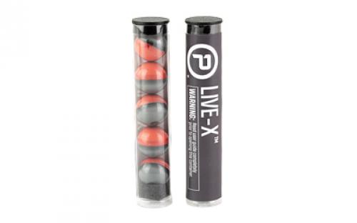 PepperBall Live-X, Pepper Ball Projectile, Red and Black, 10 Count, Fits TCP Launcher 104-81-0354