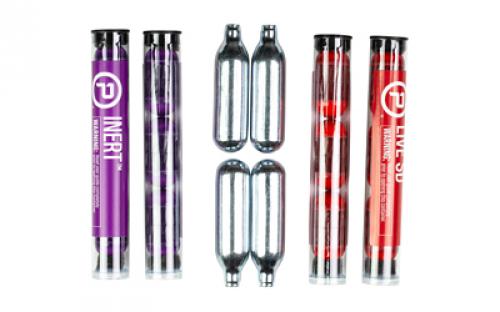 PepperBall TCP VXR Refill Kit, Pepper Spray, Black, (2) 6 Count Tubes of Inert VXR Projectiles, (2) 6 Count Tubes of Live SD Projectiles, (4) 8g Co2 Cartridges 970-01-0216