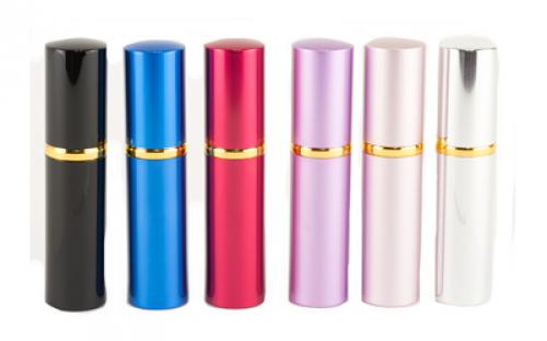 PS Products Hot Lips Pepper Spray, Display, .75 oz., Lipstick Disguised Pepper Spray, Assorted Colors, 6 Pack LSPS14-6