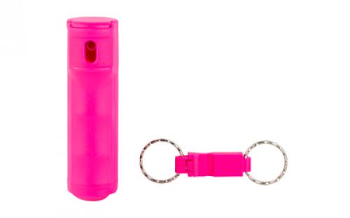 Sabre Pepper Gel with Quick Release Whistle Keychain, .54 Ounces, Pink, Matte Finish F15-PUSG-W2