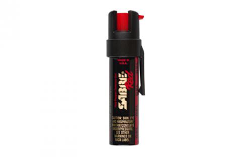 Sabre Red Pepper Defense Gel, .75oz, Gel, Black Case Hard Color, Built-In Clip P-22G