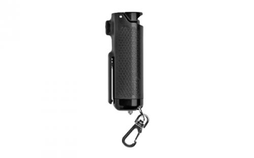 Sabre Safe Escape 3-In-1 Automotive Tool, Pepper Gel, Hard Case, .54oz, Light Gray, Includes Key Clip, Seatbelt Cutter and Glass Breaker SE-BK-01