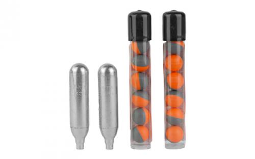 Sabre Pepper Launcher, 14 Live Projectiles + 2 CO2 Cartridges, Red SPOCP-R-01