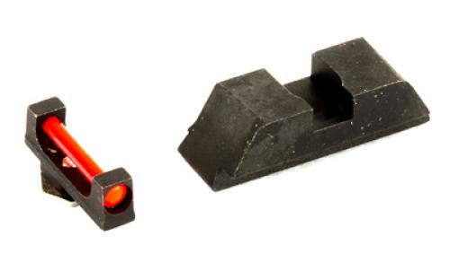 AmeriGlo Sight, Fits Glk 20,21,29,30,31,32,36,40,41, Red Fiber Front Black Rear GFT-119