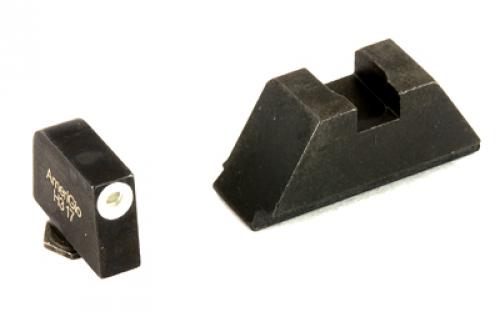 AmeriGlo Sight, Fits All Glocks Except 42/43, Green Tritium White Outline Front Black Rear, Tall Suppressor Set GL-411