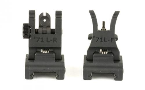 A.R.M.S., Inc. Sight, Fits Picatinny, Polymer Front and Rear Folding, Black 71LF-R