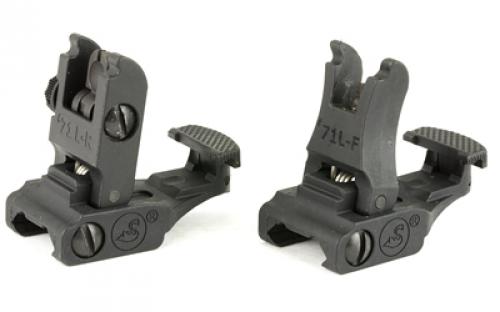 A.R.M.S., Inc. Sight, Fits Picatinny, Polymer Front and Rear Folding, Black 71LF-R