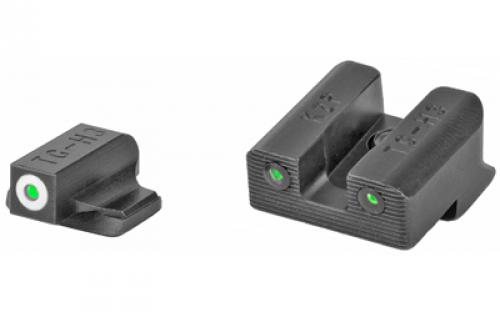 CANIK Tritium Pro Night Sights, Fit Canik TP9, Green Lamps, White Ring around Front Lamp OT1898