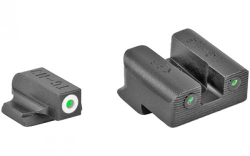CANIK Tritium Pro Night Sights, Fit Canik TP9, Green Lamps, White Ring around Front Lamp OT1898