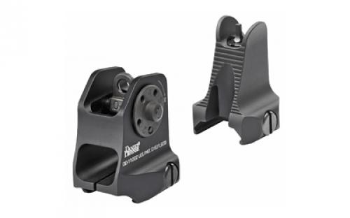 Daniel Defense Fixed Front/Rear Sight Combo, Fits Picatinny, Black Finish 19-088-09116