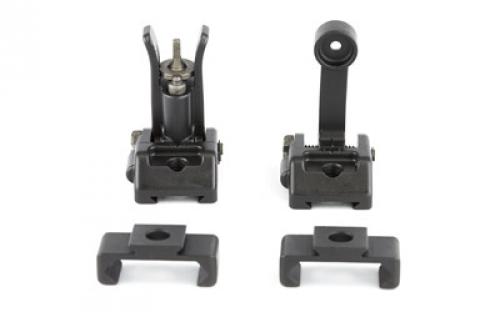 Griffin Armament M2 Sights, Front/Rear Folding Sights, Fits Picatinny Rails, Matte Finish, Includes 12 O'Clock Bases GAM2S