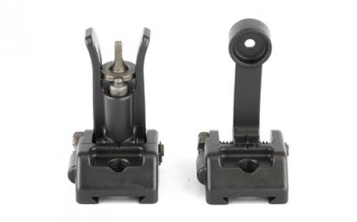 Griffin Armament M2 Sights, Front/Rear Folding Sights, Fits Picatinny Rails, Matte Finish, Includes 12 O'Clock Bases GAM2S