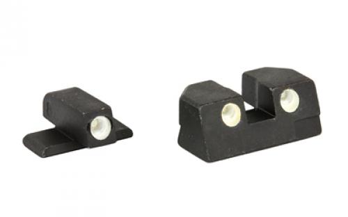 Meprolight Tru-Dot, Tritium Sight Set, Green Front/Green Rear, Fits Sig Sauer 9MM/357SIG P Series Except P365XL 0101103101