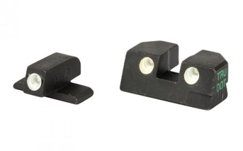 Meprolight Tru-Dot, Tritium Sight Set, Green Front/Green Rear, Fits Sig Sauer 9MM/357SIG P Series Except P365XL 0101103101