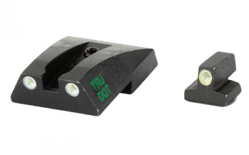 Meprolight Tru-Dot, Tritium Fixed Sights, Green/Green, Fits S&W 1911 Full Size, Novak Cut 0117653101