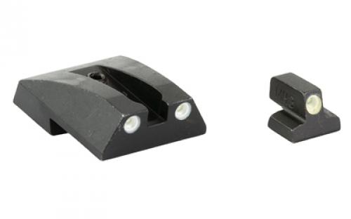 Meprolight Tru-Dot, Tritium Fixed Sights, Green/Green, Fits S&W 1911 Full Size, Novak Cut 0117653101
