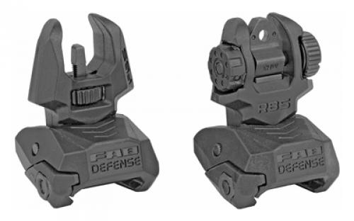 Meprolight FRBS, Flip Backup Sights, 2 Dot Rear, Orange Hyper Bright Front, Fits Picatinny Rail, Black 403220