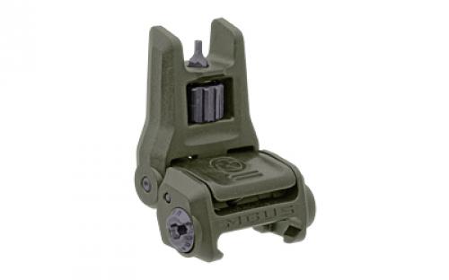 Magpul Industries MBUS 3 Back-Up Front Sight, Tool-Less Elevation Adjustment Similar to MBUS Pro, Ambidextrous Push-Button Deployment, Fits Picatinny Rails, Flip Up, OD Green MAG1166-ODG