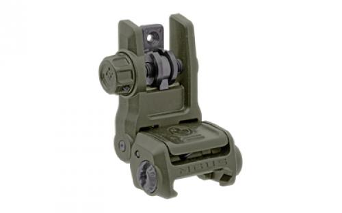 Magpul Industries MBUS 3 Back-Up Rear Sight, Rapid-Select Rear Aperture System, Ambidextrous Push-Button Deployment, Fits Picatinny Rails, OD Green MAG1167-ODG