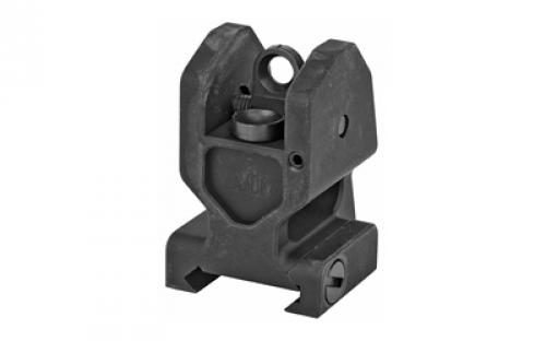 Midwest Industries Combat Rifle Rear Sight, Mil-Spec Height, Standard A2 Rear Sight Aperture, 6061 Aluminum, Black Finish MI-CBUIS