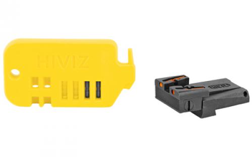 Hi-Viz Adjustable Rear Sight, For Glock except 42/43/MOS, Includes Green, Red, and Black LitePipes GLAD211