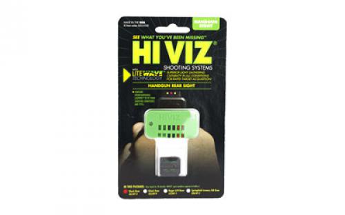 Hi-Viz Litewave Sight, Fits 9MM, 40 S&W 357 Sig, Rear Only, Includes Litepipes and Key GLLW15