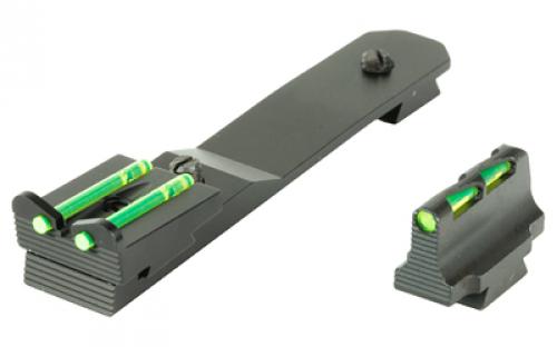 Hi-Viz Litewave, Front & Rear Sight Set, Fits Henry Rifles, Front Sight Includes Green Red And White Litepipes, Rear Sight Includes Two Non-Replaceable Green Litepipes HHVS500