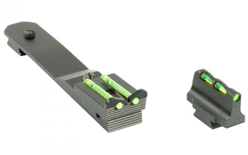 Hi-Viz Litewave, Front & Rear Sight Set, Fits Henry Rifles, Front Sight Includes Green Red And White Litepipes, Rear Sight Includes Two Non-Replaceable Green Litepipes HHVS500
